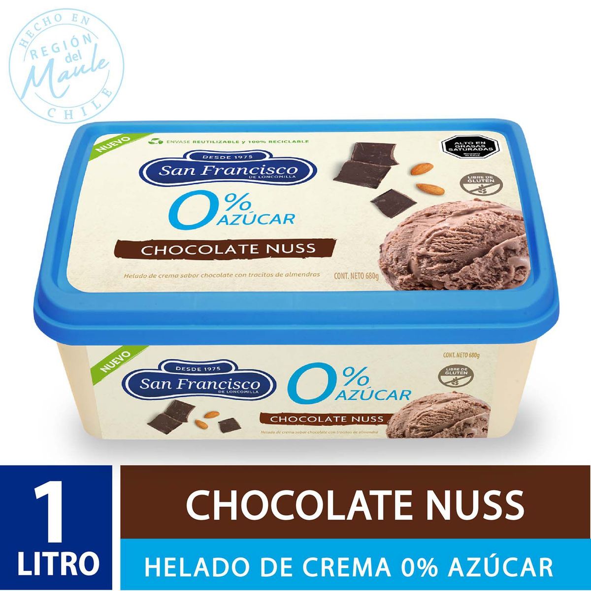 SAN FRANCISCO - HELADOS 0 CHOCOLATE 1LT SAN FCO 1LT