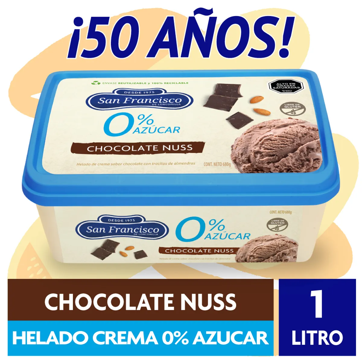 SAN FRANCISCO - HELADOS 0 CHOCOLATE 1LT SAN FCO 1LT