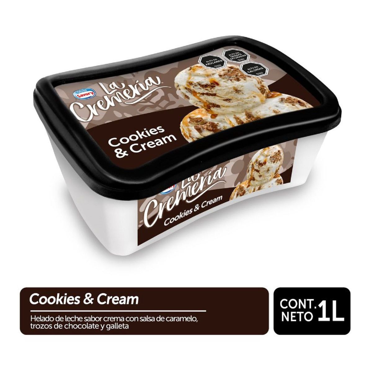 LA CREMERIA - HELADO COOKIES y CREAM LA CREMERIA 1LT