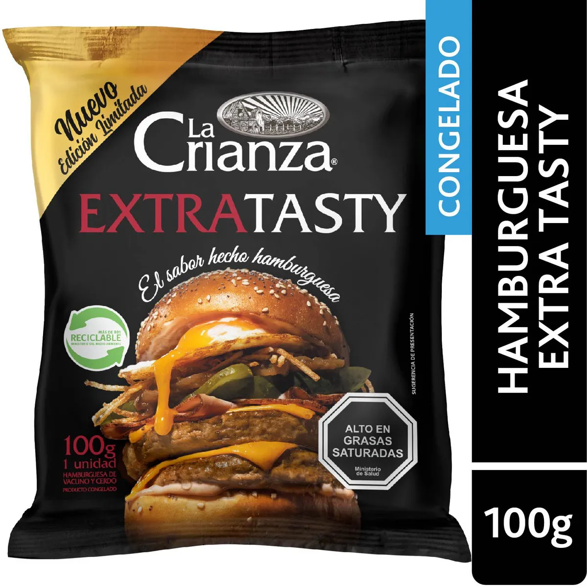 LA CRIANZA - Hamburguesa de Vacuno Extra Tasty La Crianza 100 g