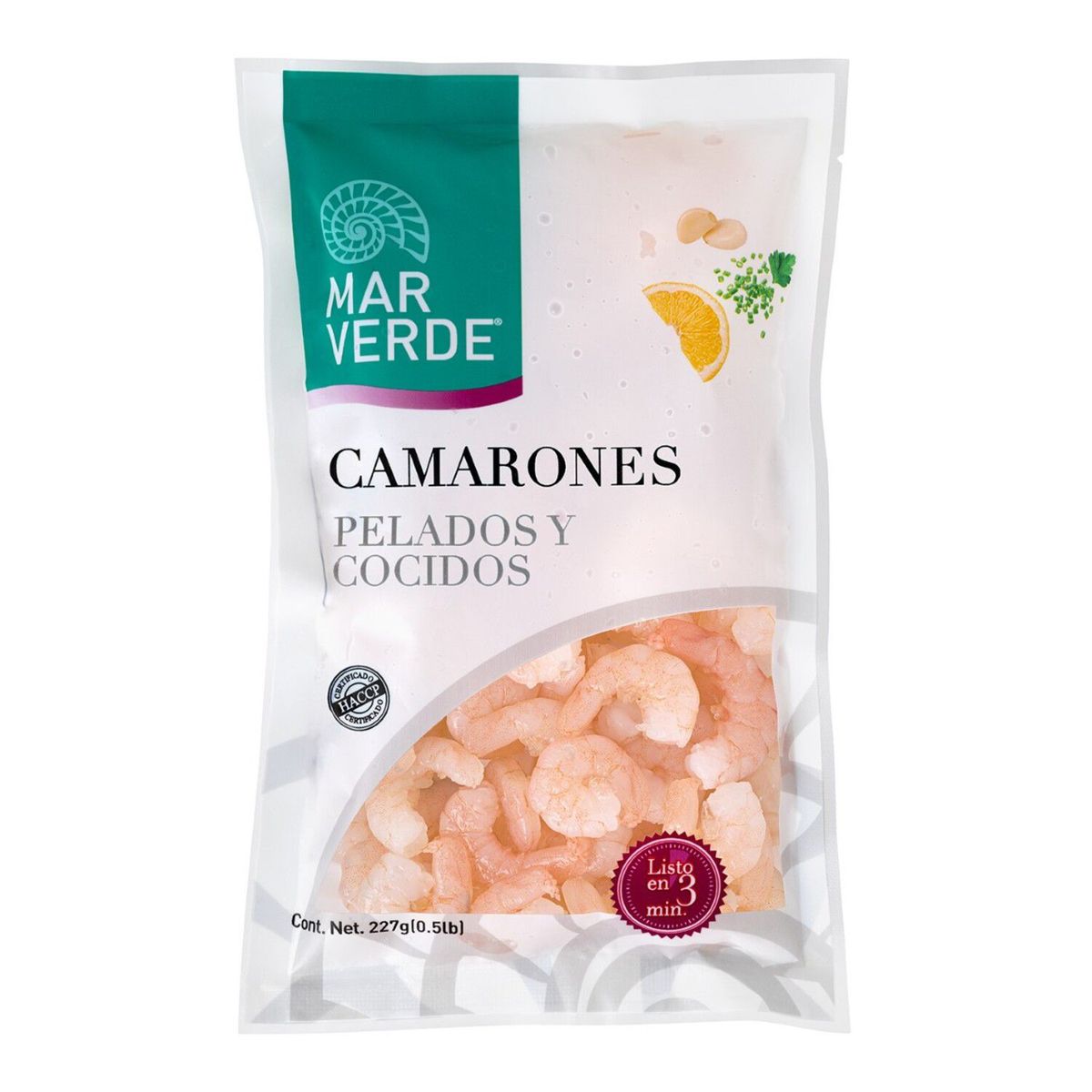 MAR VERDE - Camarón Pequeño Cocido, Pelados y Sin Cola Mar Verde 227 g