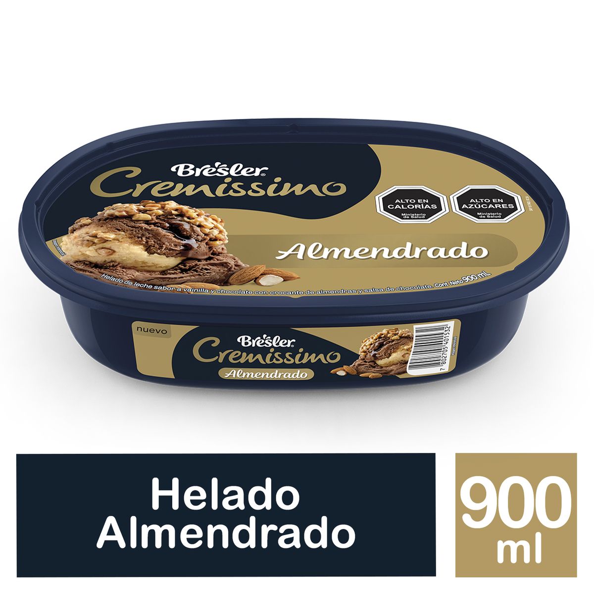 BRESLER - Helado de Leche Almendrado Pote Bresler 900 ml