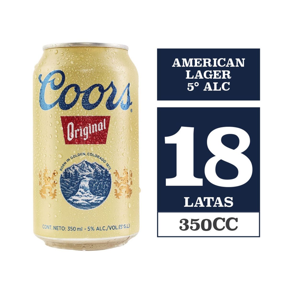 COORS - PACK CERVEZA LATA 350CC 18UN COORS 5G