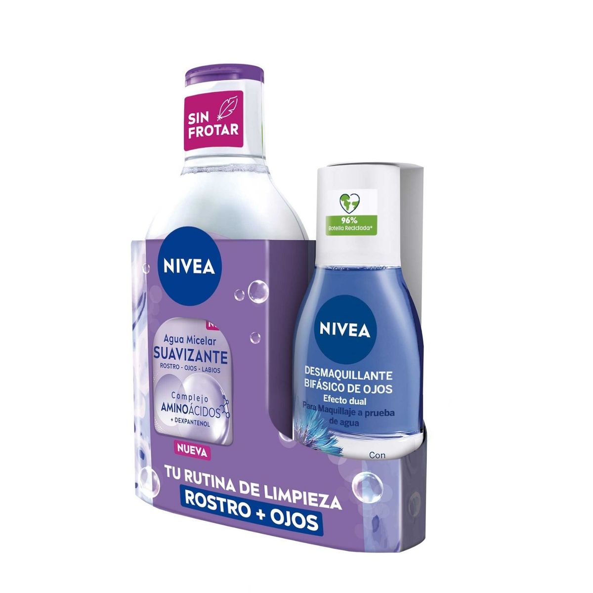 NIVEA - Pack Limpieza Facial Agua Micelar y Desmaquillante Nivea un