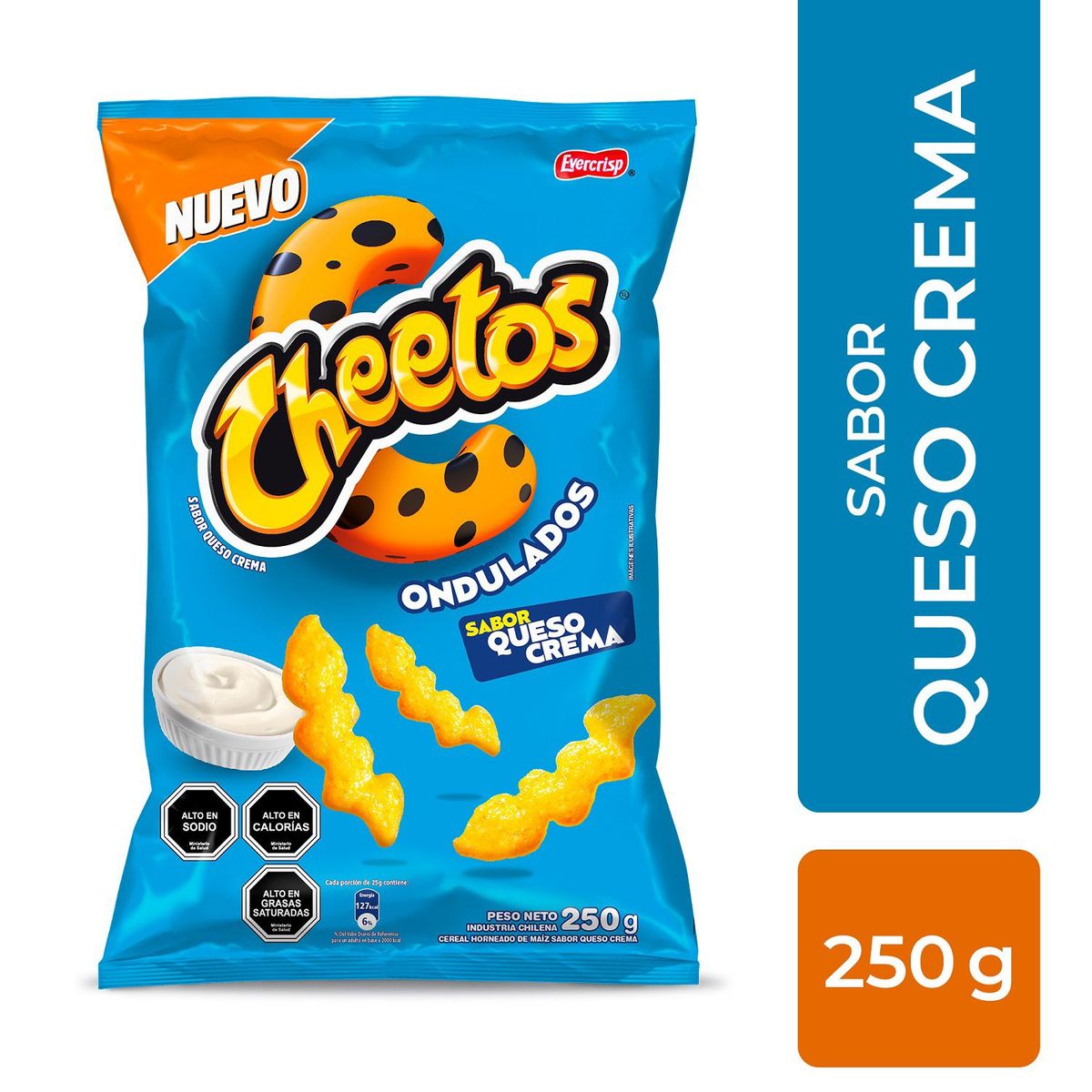 EVERCRISP - Cheetos Sabor Queso Crema 250 g