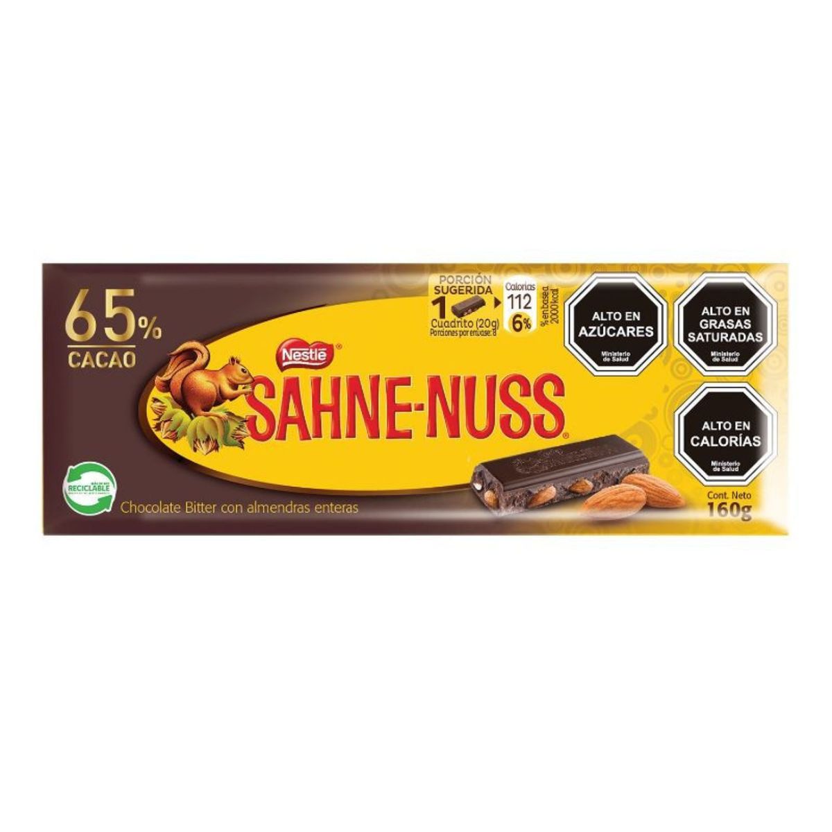 SAHNE NUSS - SAHNE NUSS CHOC BAR 65BITTER 0.16 KL