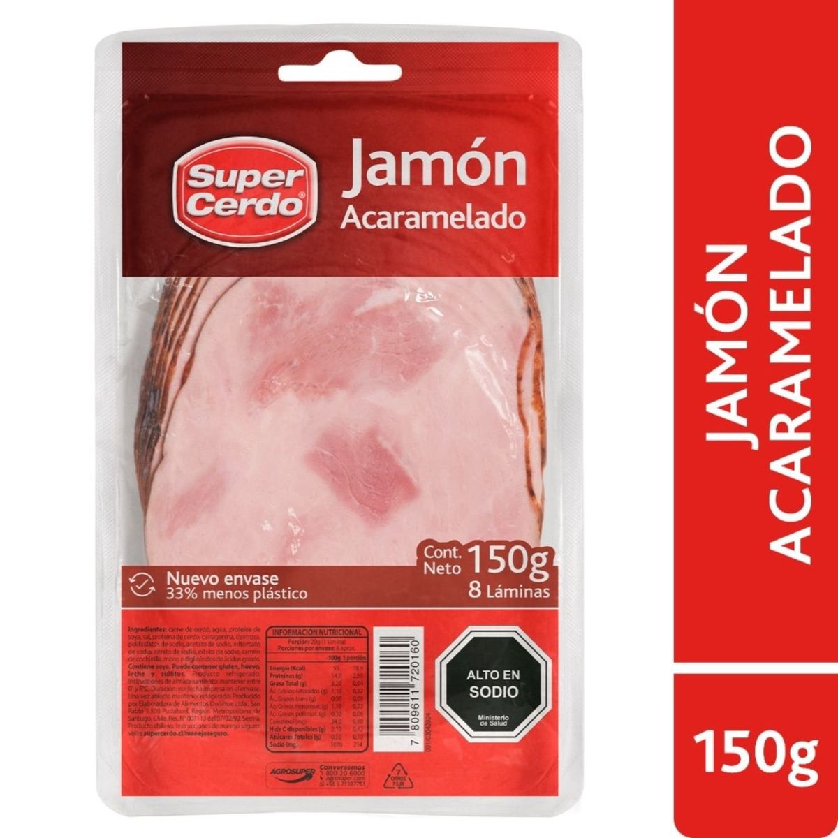 SUPER CERDO - JAMON ACARAMELADO SUPER CERDO 150 GR