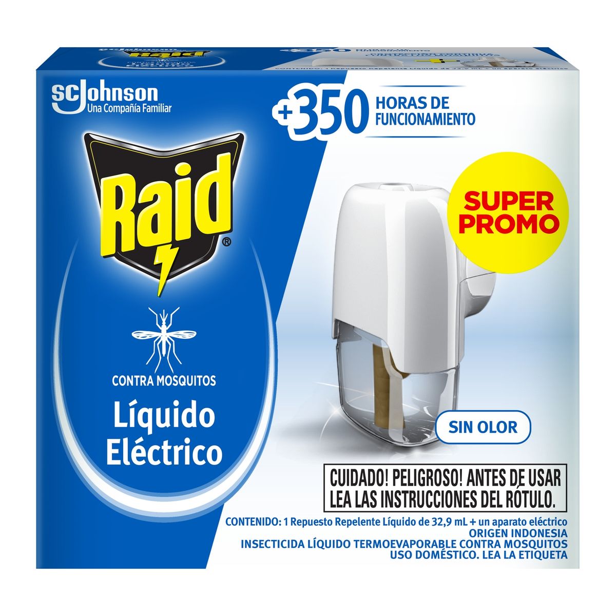 RAID - Repelente de Zancudos y Mosquitos Liquido Eléctrico