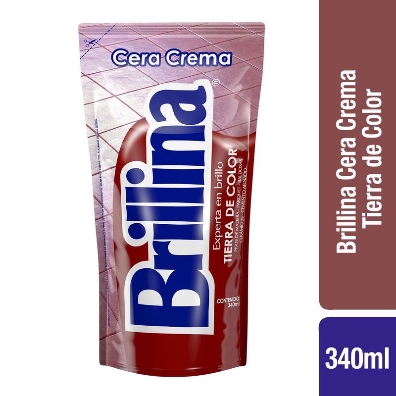 BRILLINA - CERA CREMA TIERRA COLOR BRILLINA 340 CC