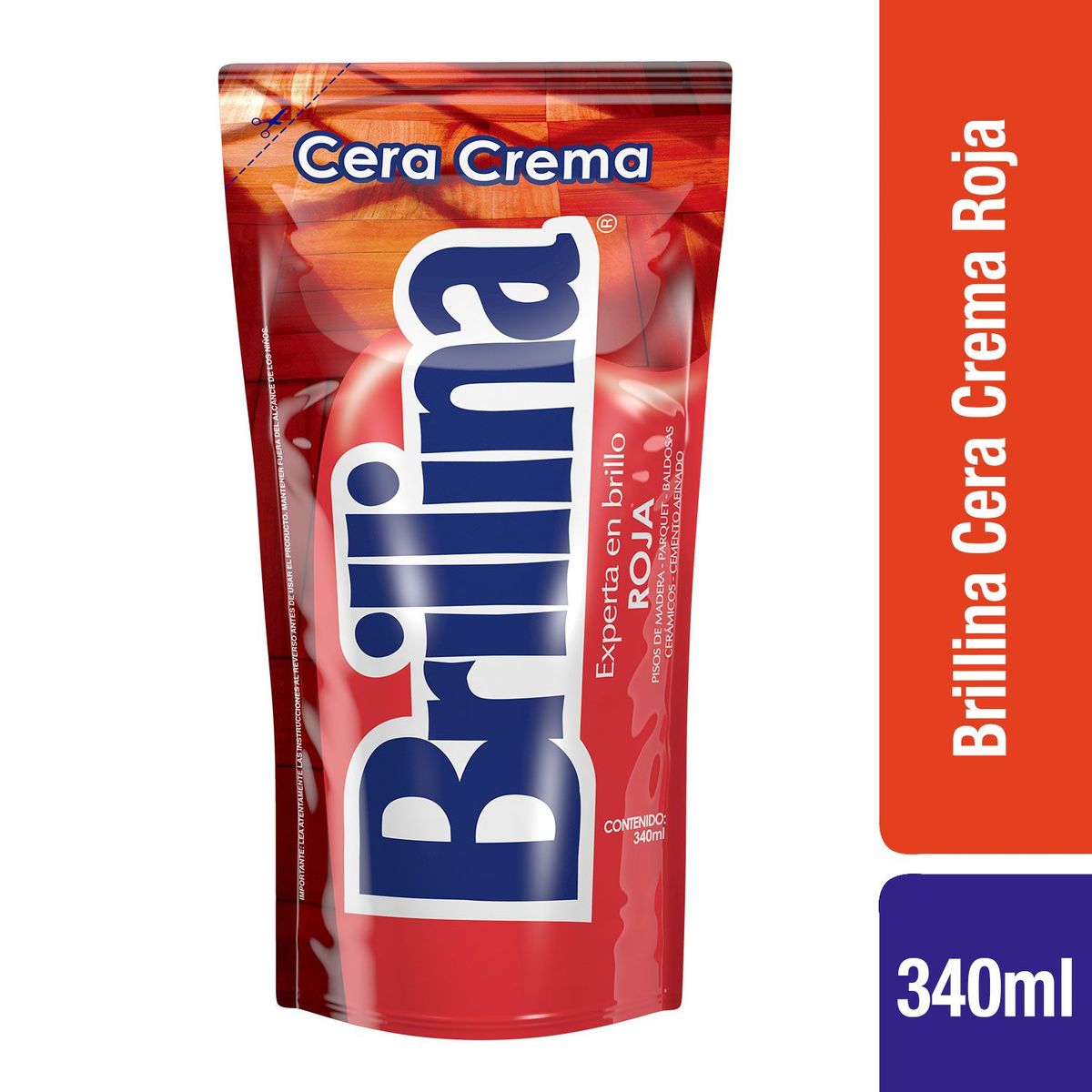 BRILLINA - CERA CREMA ROJA BRILLINA 340 CC