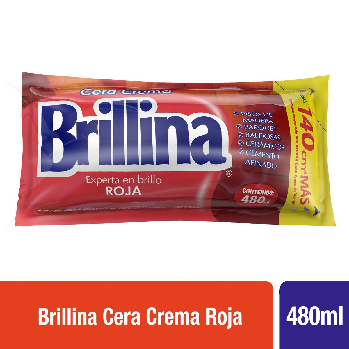 BRILLINA - CERA CREMA ROJA BRILLINA 480 CC