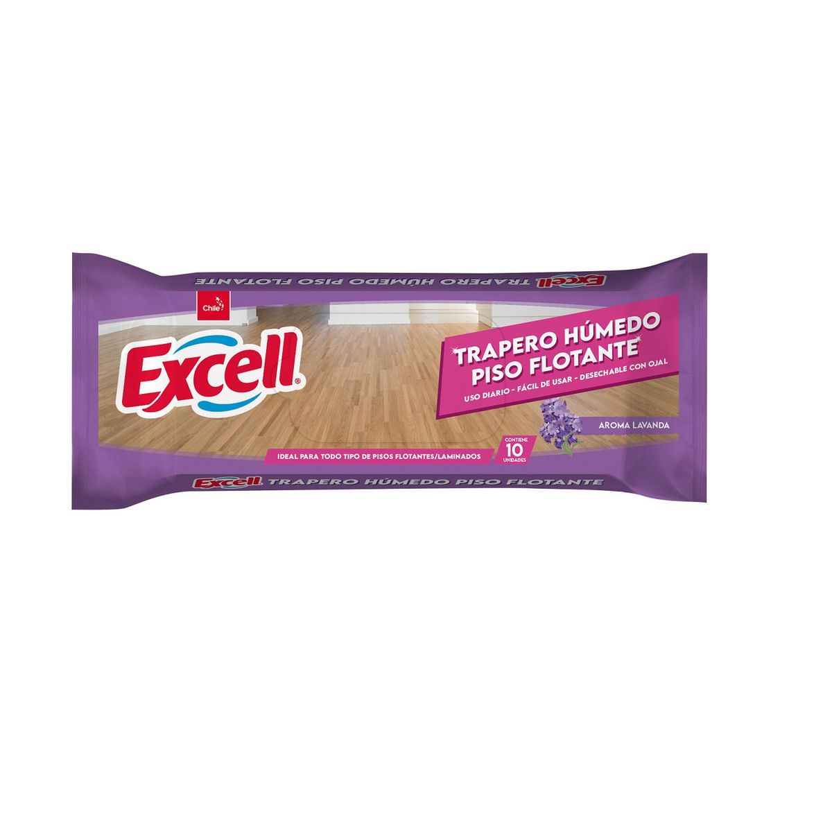EXCELL - TRAPERO HUM LAVANDA P FLOT EXCELL 10 UND
