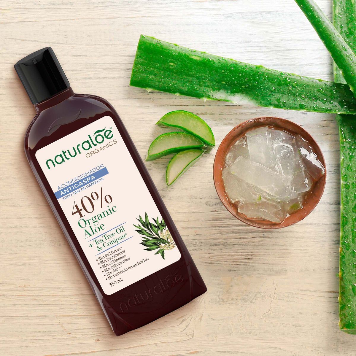 NATURALOE - Acondicionador Anticaspa Organic Aloe