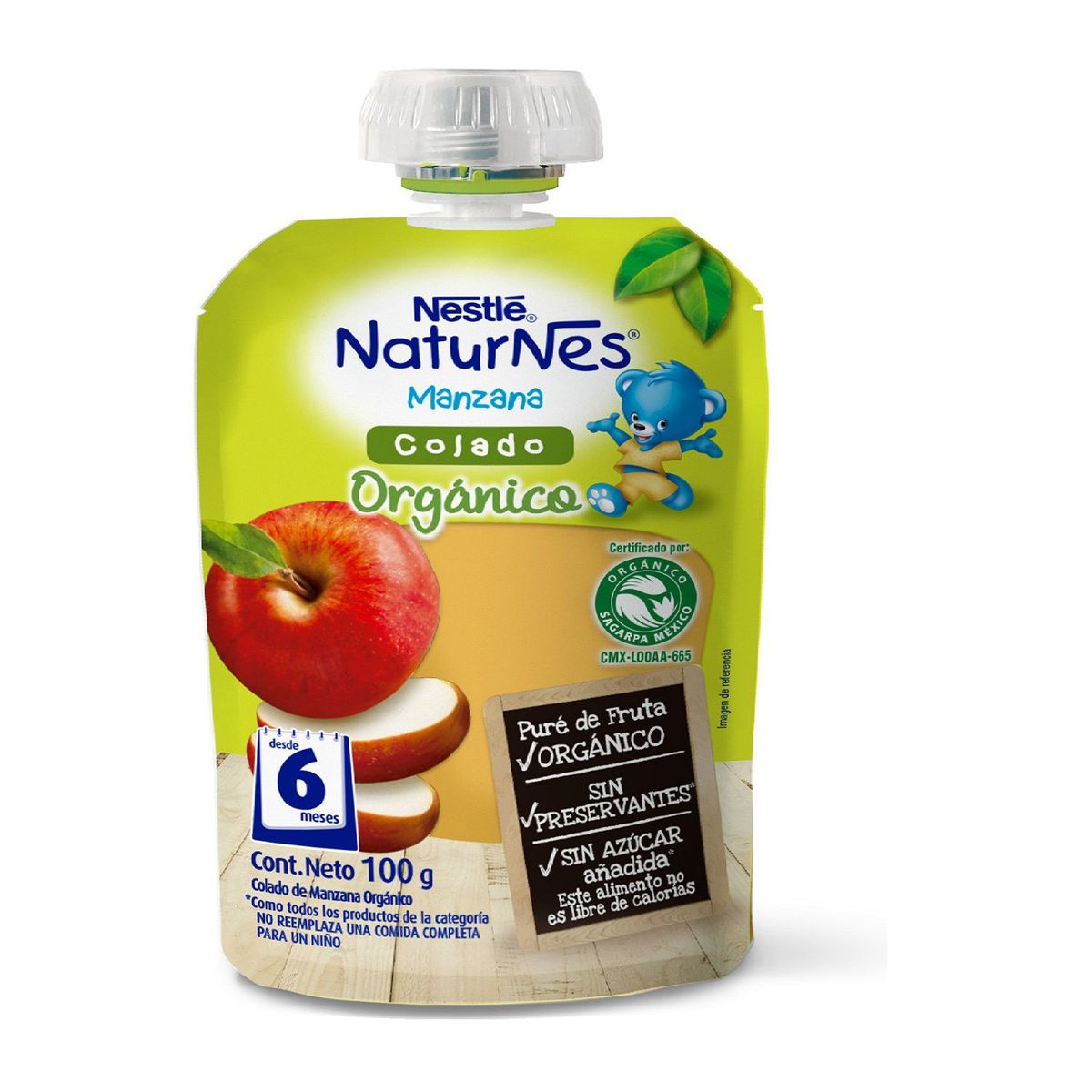 NATURNES - Pouch Orgánico Sabor Manzana