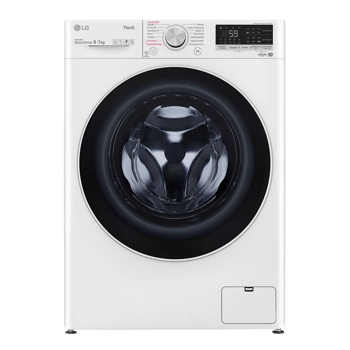 LG - LAVADORA-SECADORA FRONTAL 9KGS WD9WVC4S6  BLANCO L