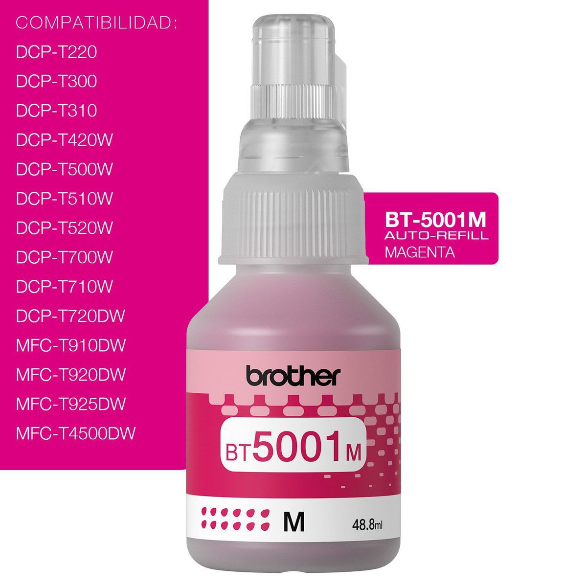 BROTHER - Botella Tinta Auto-Refill Magenta BT-5001M