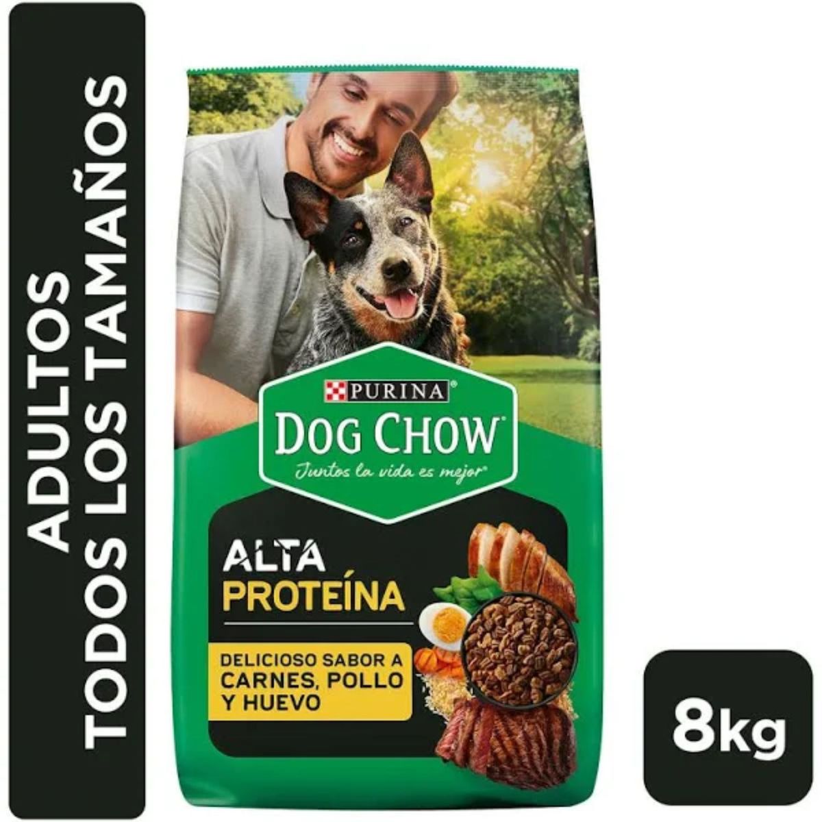 DOG CHOW - Alimento para Perro Adulto Alta Proteína Dog Chow 8 Kg