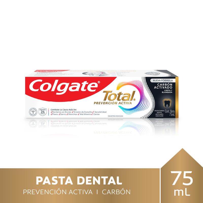 COLGATE - Pasta de Dientes Total 12 Carbón