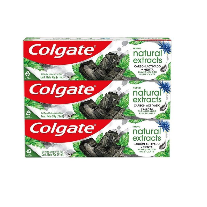 COLGATE - Pasta de Dientes Natural Extracts Carbón