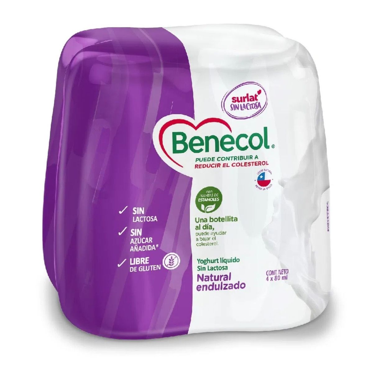 SURLAT - Yogurt Natural Surlat 4 x 80 ml