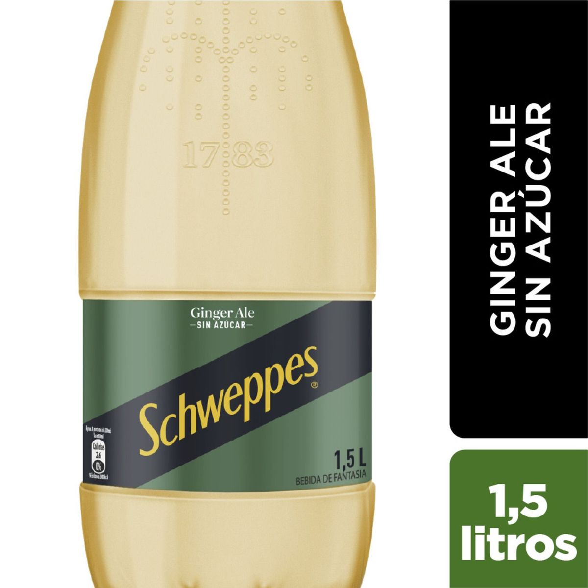 SCHWEPPES - Bebida Ginger Ale Sin Azúcar