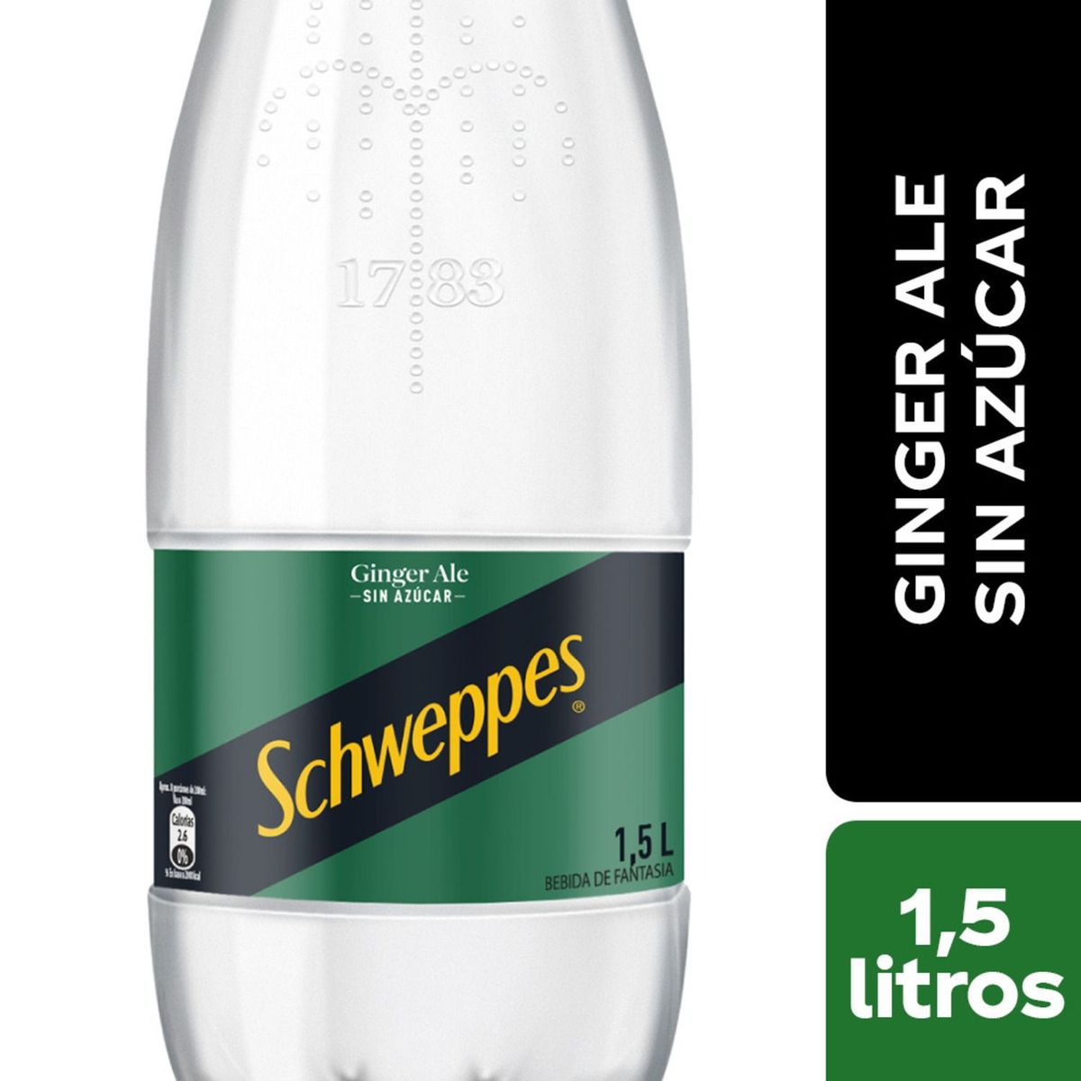 SCHWEPPES - Bebida Ginger Ale Sin Azúcar