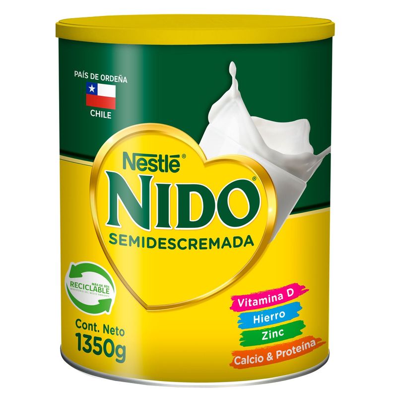 NIDO - Leche en Polvo Nido Semidescremada 1350 g
