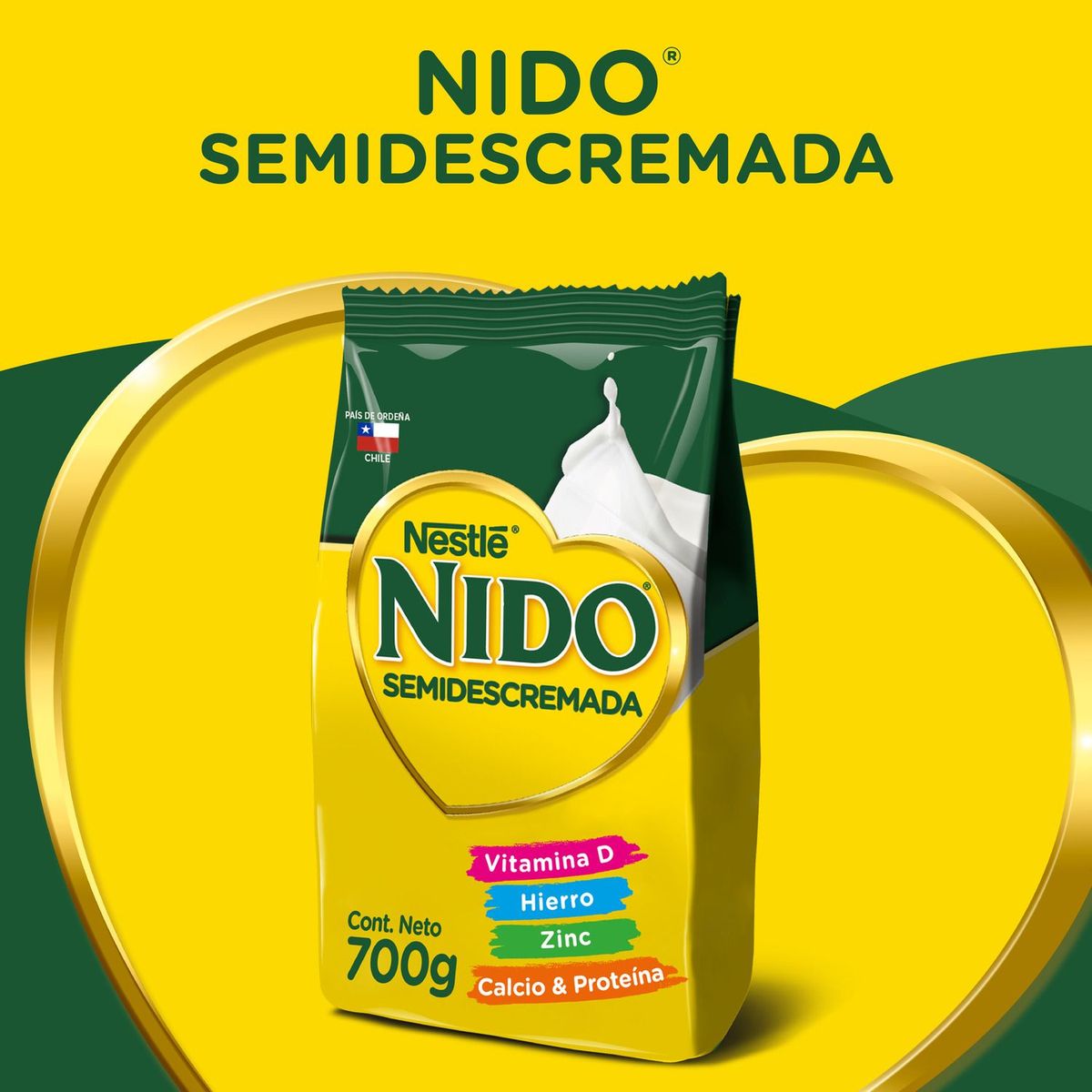 NIDO - Leche en Polvo Nido Semidescremada 700 g