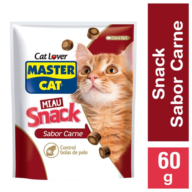 MASTER CAT - Snack para Gato Sabor Carne 60 g