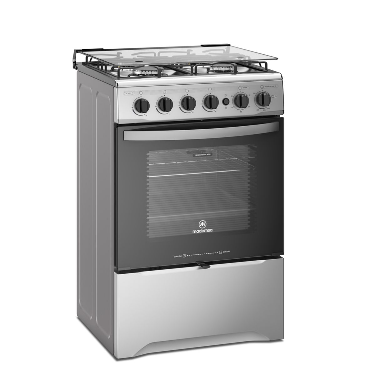 MADEMSA - COCINA A GAS 4P M785T ACERO INOXIDABLE MADEMSA
