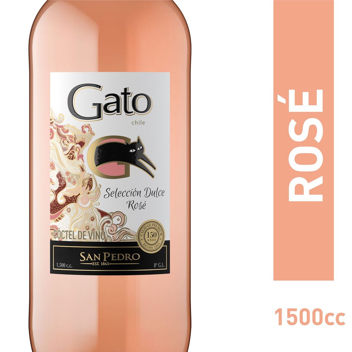 GATO - Cóctel Vino Rose Dulce Gato 8° 1500 cc
