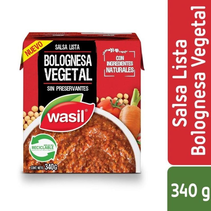 WASIL - Salsa Bolognesa Vegetal sin Preservantes