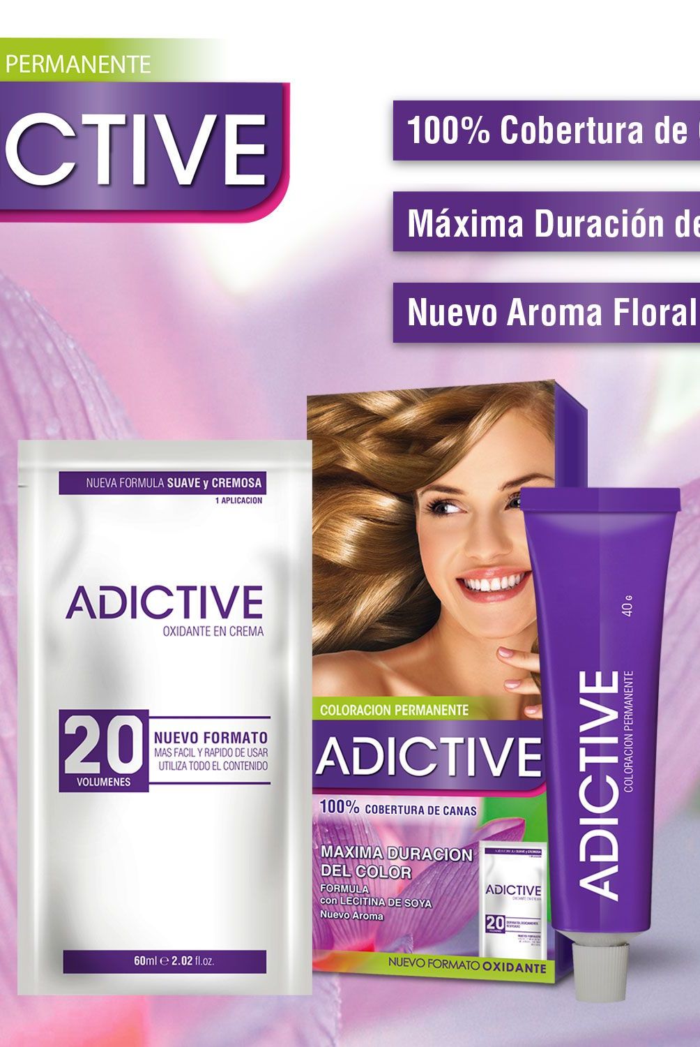 ADICTIVE - Tinte Coloración Permanente Color Rubio Medio Ceniza 7.1
