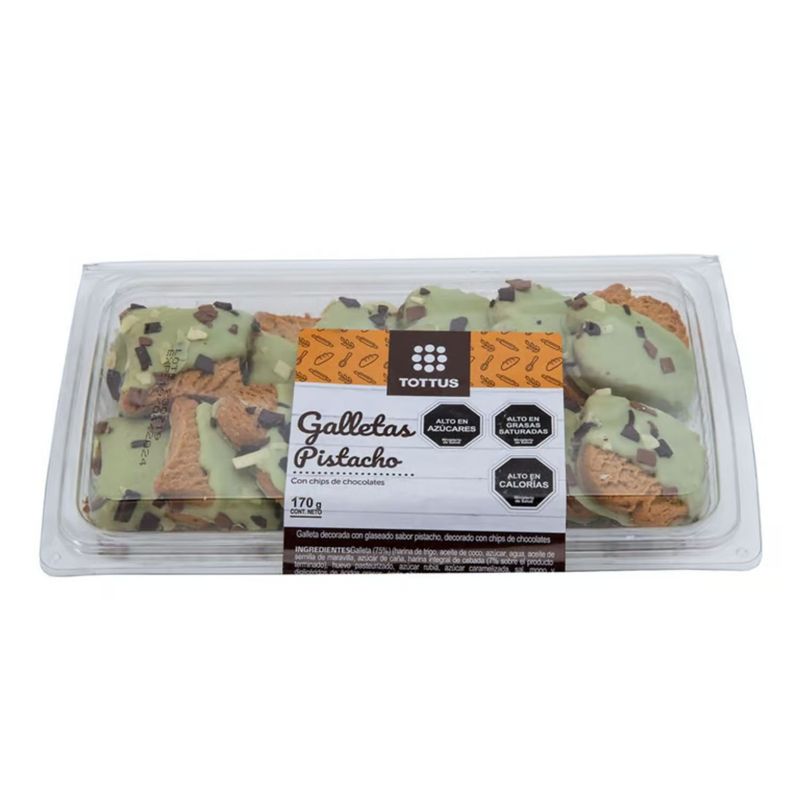TOTTUS - Galletas de Pistacho y Chips de Chocolate Tottus 170 g