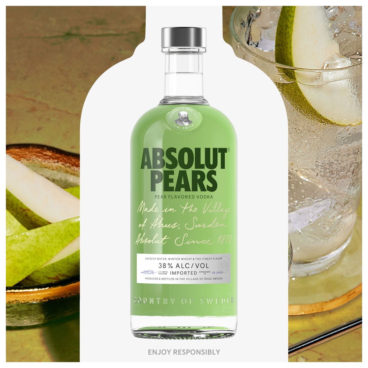 ABSOLUT - Vodka Absolut Pears Flavored 38° 750 cc