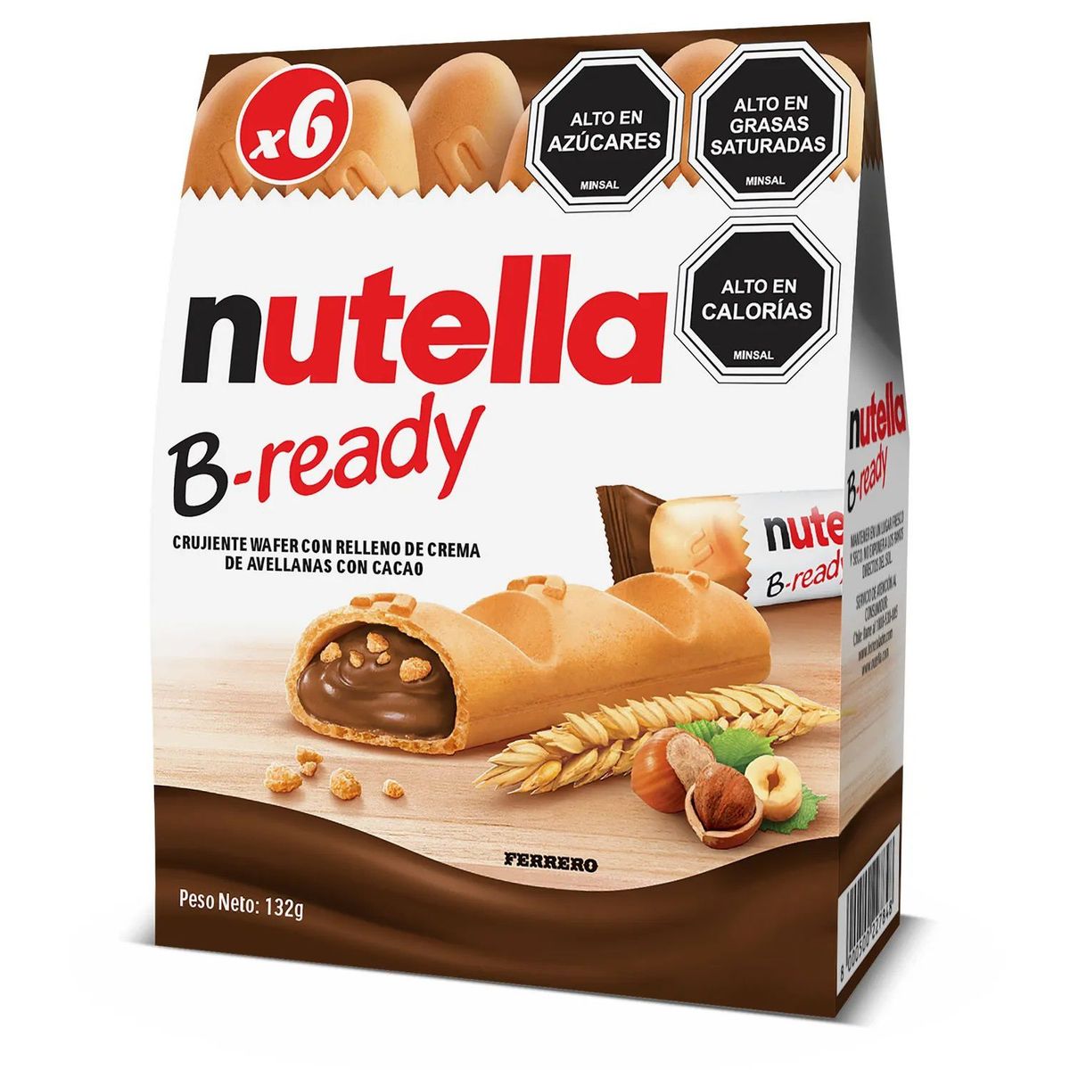 NUTELLA - Wafer Nutella Relleno de Crema de Avellanas  6 Un