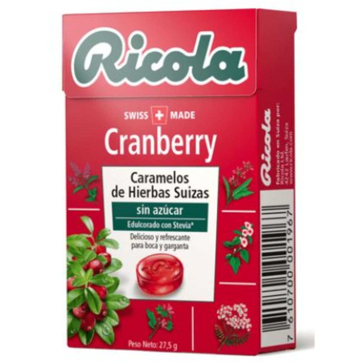 RICOLA - Caramelos de Cranberry Hierbas Suizas Ricola 27.5 g