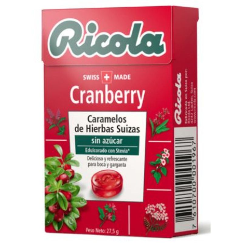 RICOLA - Caramelos de Cranberry Hierbas Suizas Ricola 27.5 g
