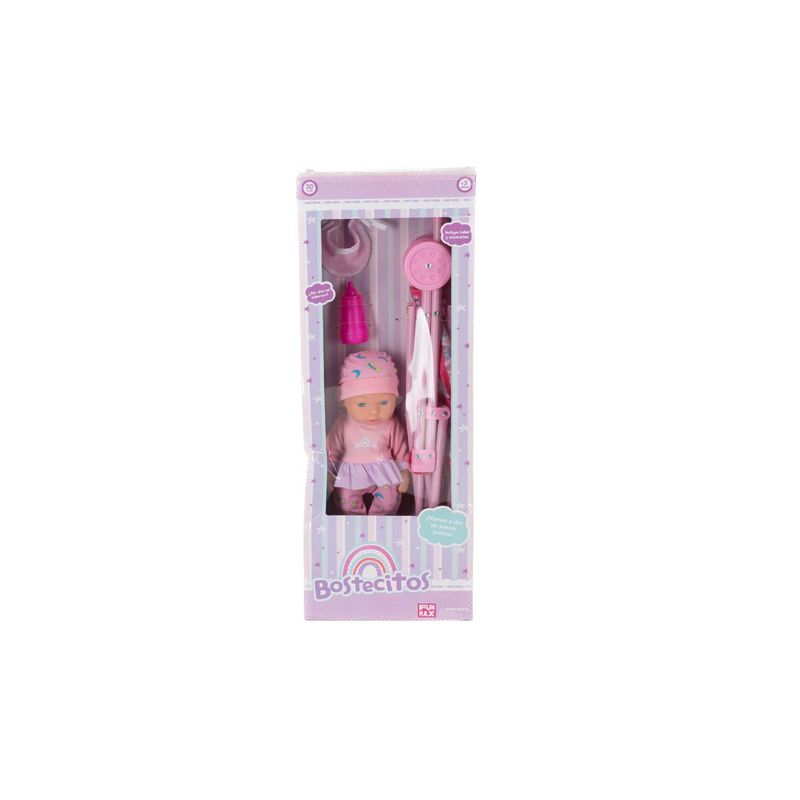 BOSTECITOS - MUNECA 28CM CON COCHE