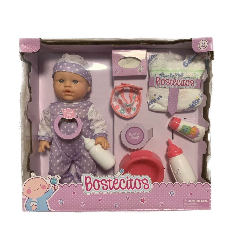 BOSTECITOS - MUNECA 35 CM DRINK AND WET Y ACCESORIOS