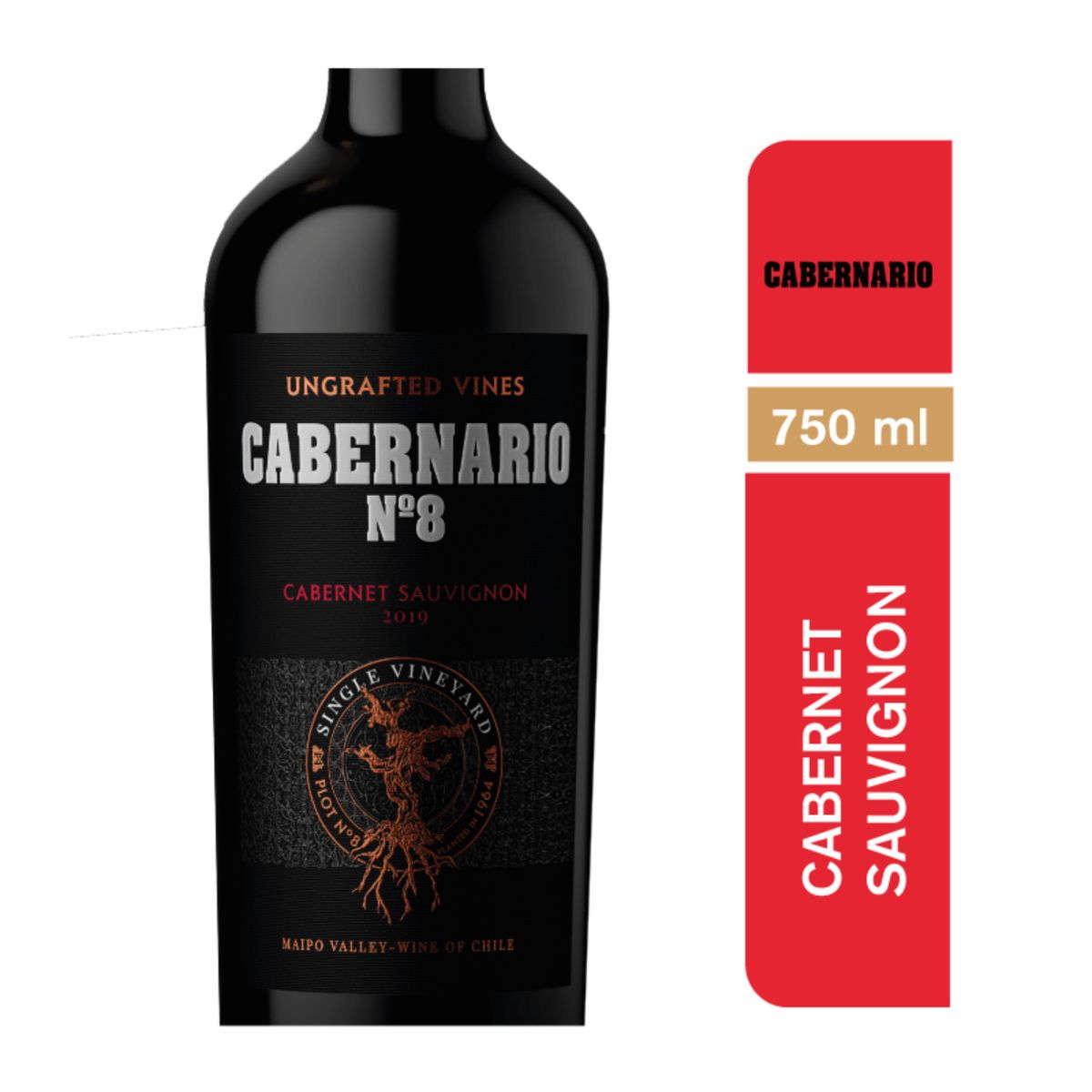 CABERNARIO - Vino Tinto Cabernet Sauvignon Cabernario 14° 750 cc