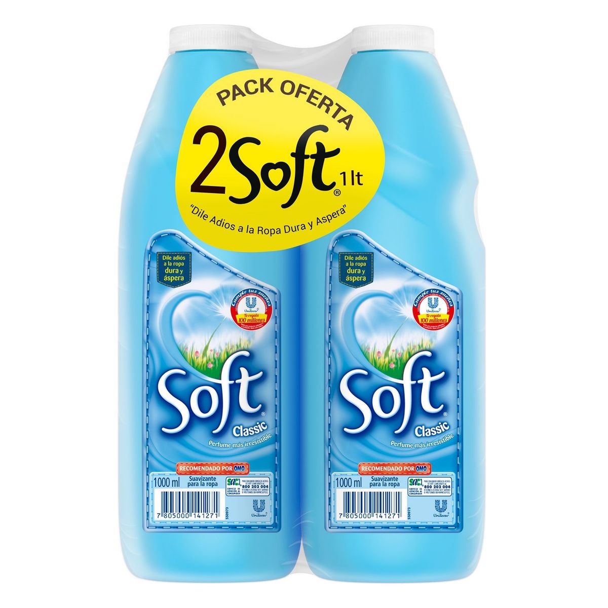SOFT - Pack Suavizante de Ropa Líquido Soft 2x1 lt