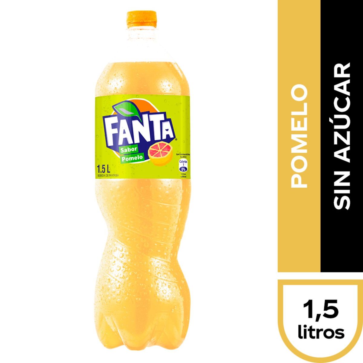 FANTA - Bebida Fanta Sabor Pomelo Sin Azúcar 1.5 L