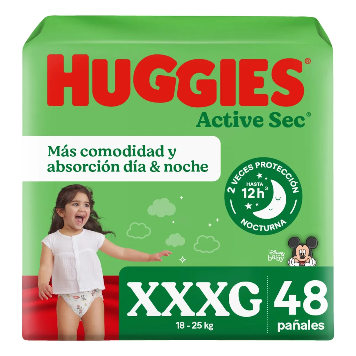 HUGGIES - Pañales Desechables Huggies Active Sec XXXG 48 Un