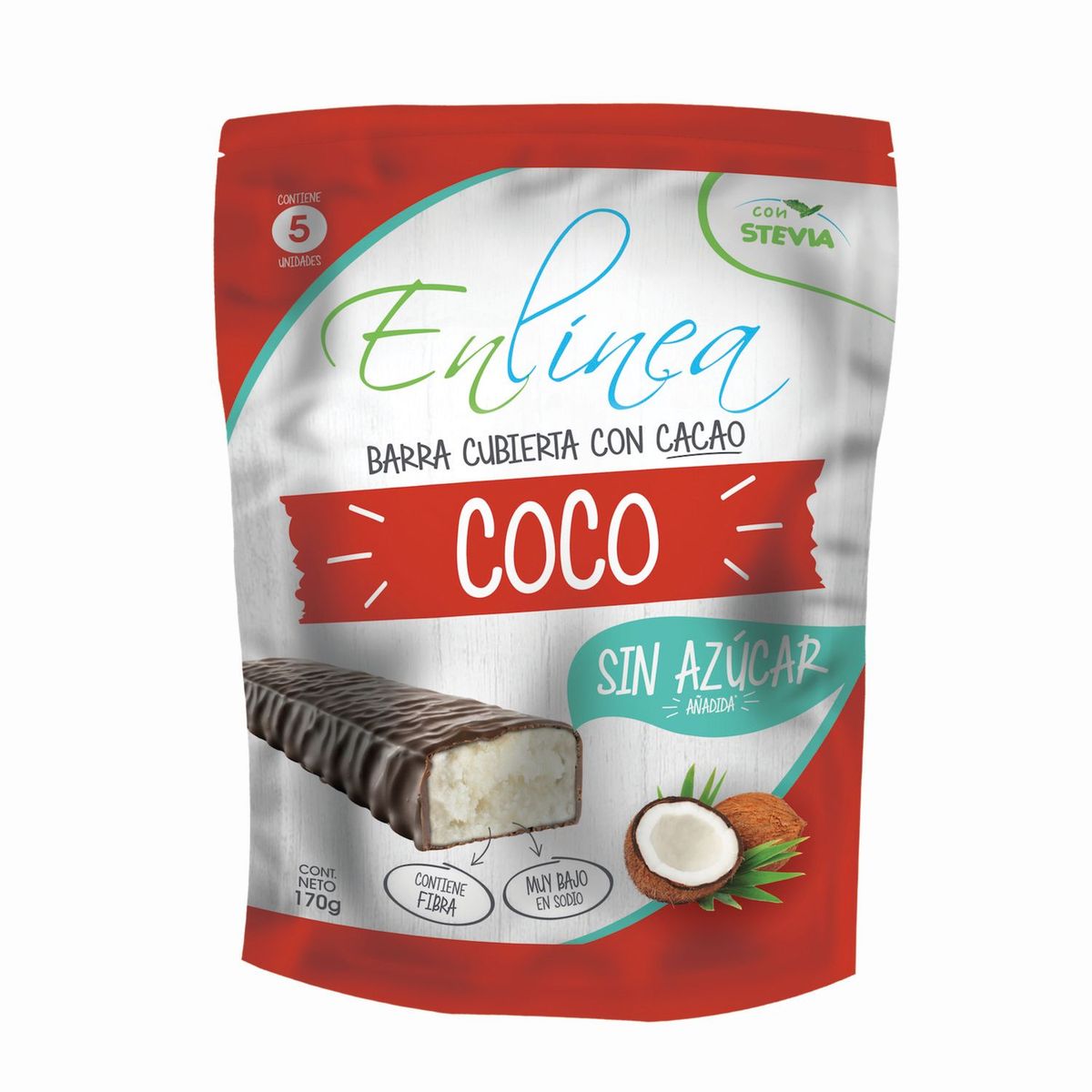 EN LINEA - Barra de Coco Cubierta con Cacao