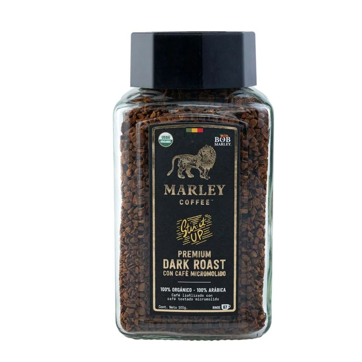 MARLEY COFFEE - Café Instantáneo Liofilizado Orgánico Stir It Up Marley Coffee 100 gr
