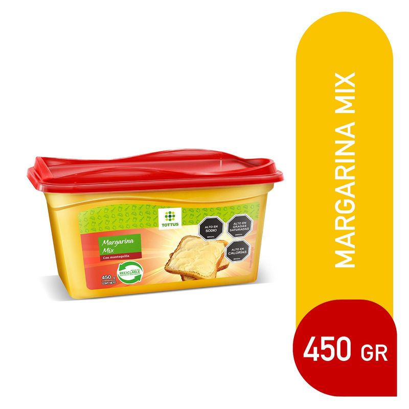 TOTTUS - Margarina Pote Mix Tottus 450 g