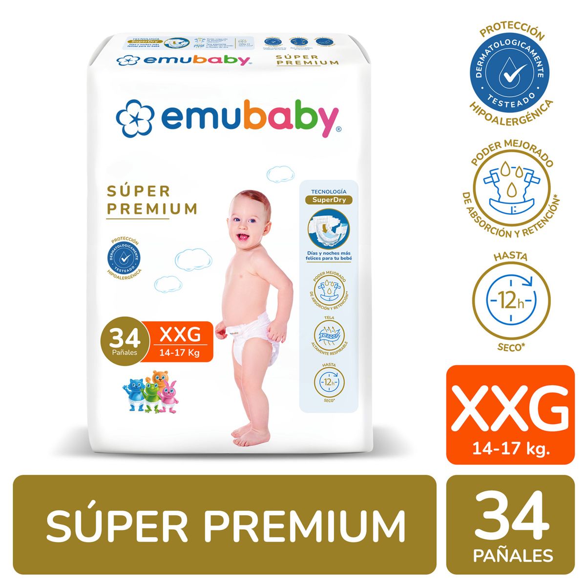 EMUBABY - PANAL PREMIUM XXG EMUBABY 34 UN