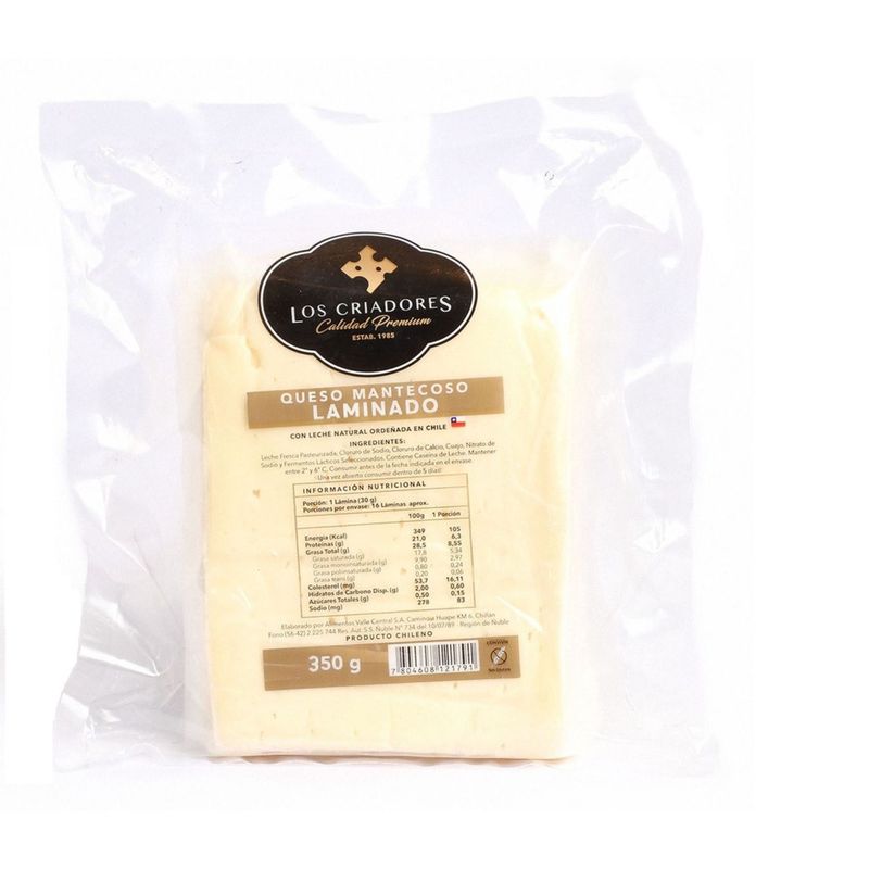 CRIADORES - Queso Mantecoso Laminado Criadores 350 g