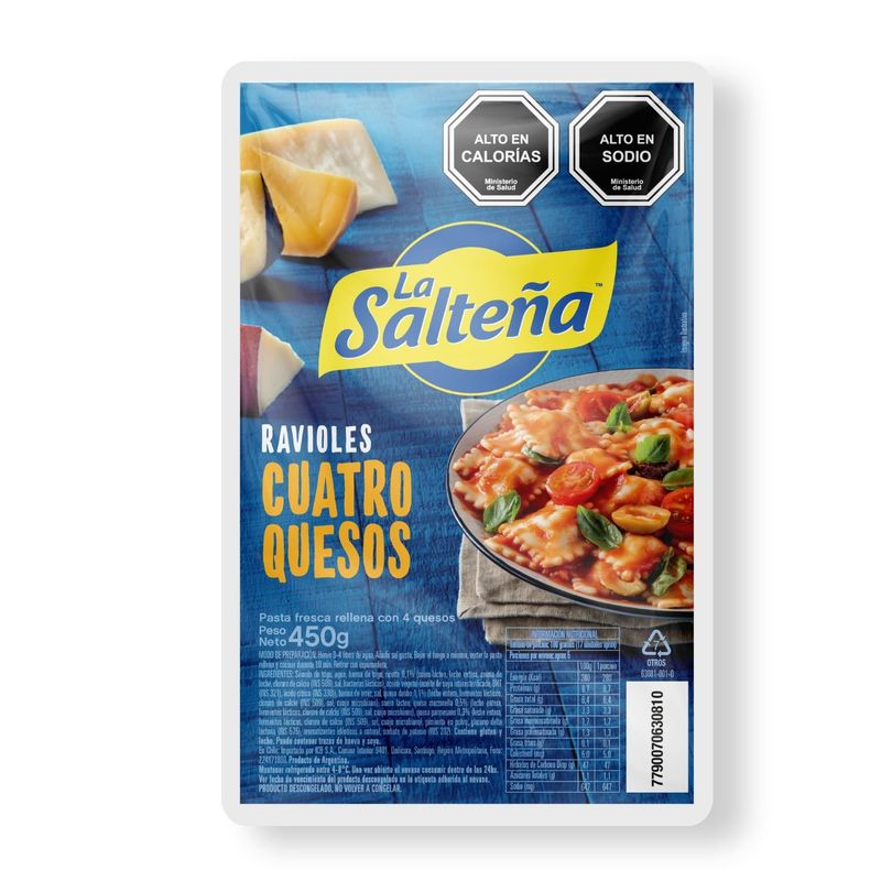 LA SALTEÑA - Pasta Ravioles Cuatro Quesos La Salteña 450 g